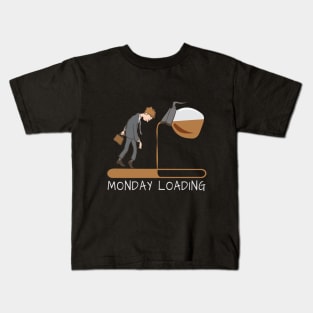 Funny Accountant Early Morning Tired First Coffee Kids T-Shirt